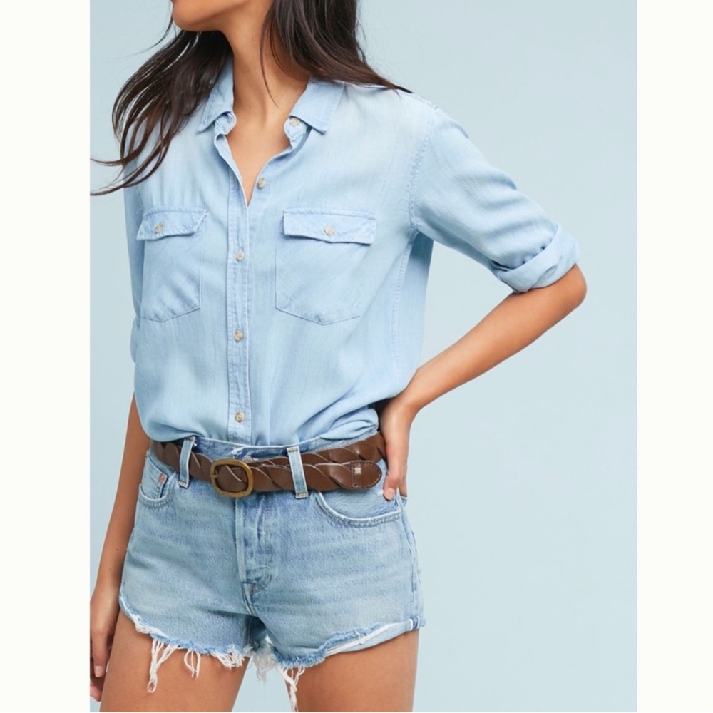 Levi’s 501 High Rise Distressed Denim Shorts